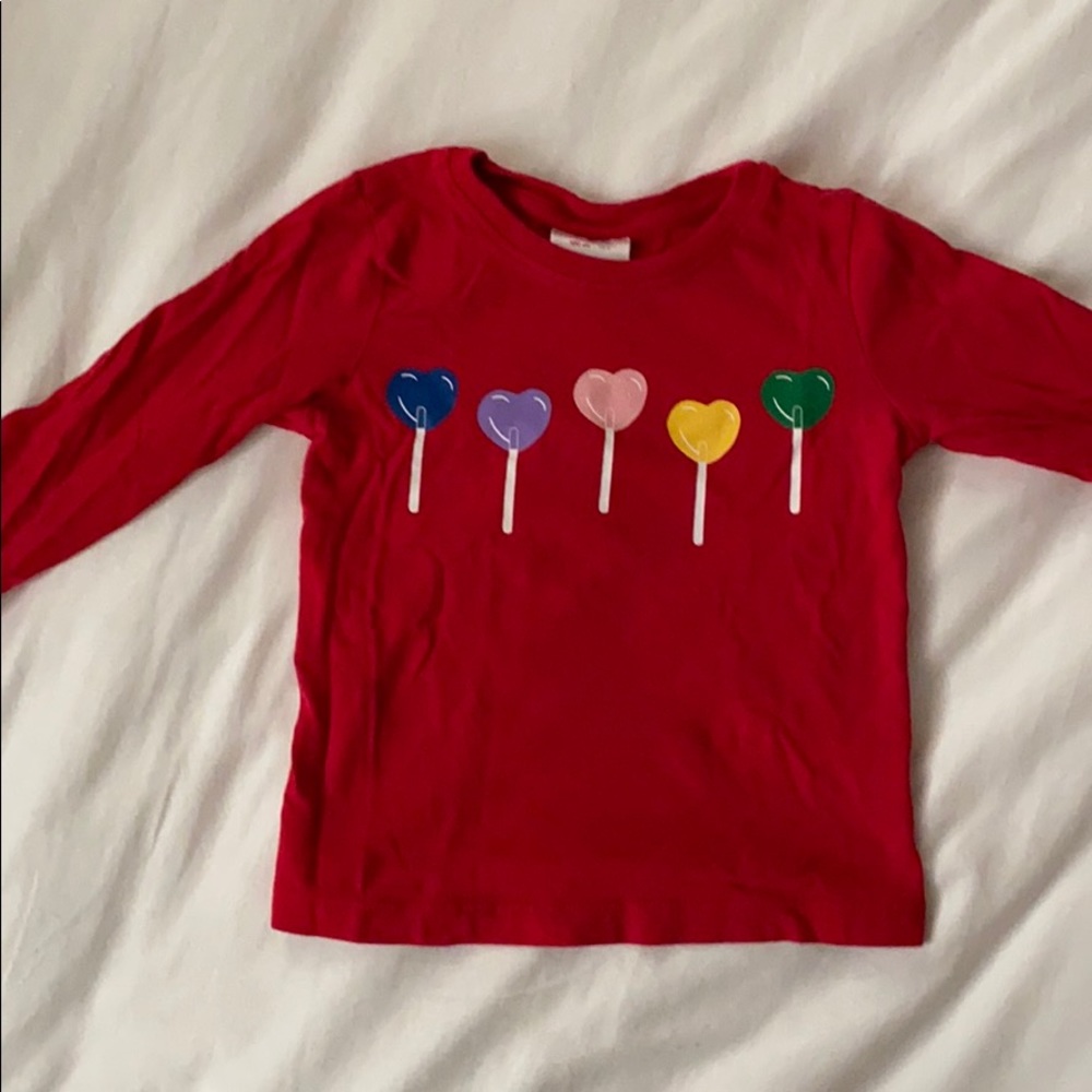 Hanna Andersson Girls red long sleeve t-shirt